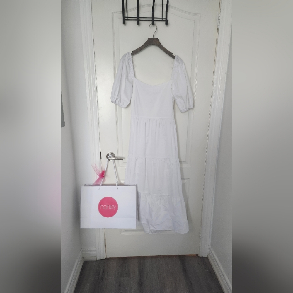 Honey Maxi Dress white sleeve L size